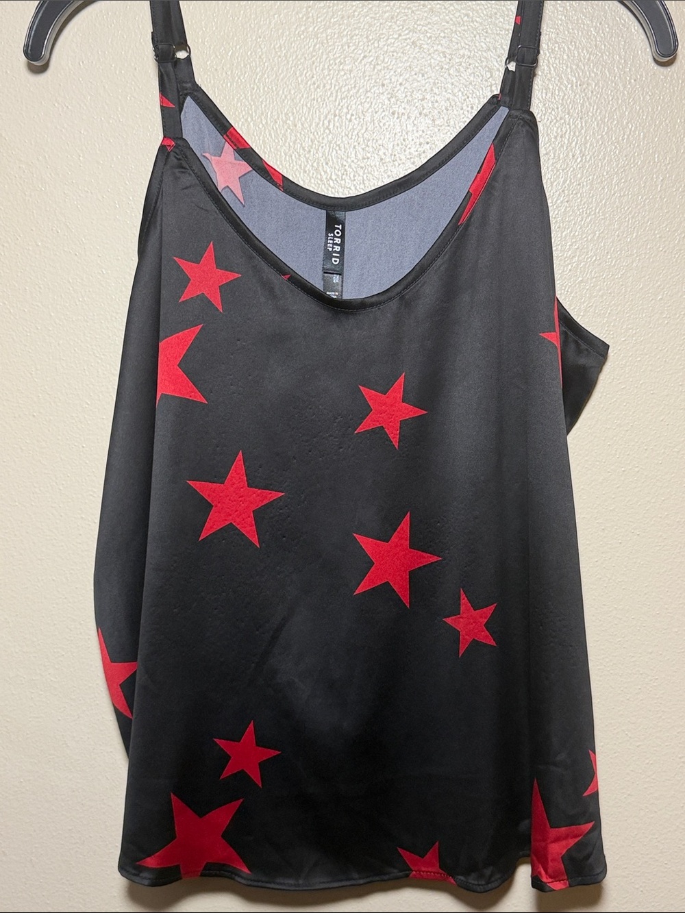 torrid Black Cami with Red Star Print